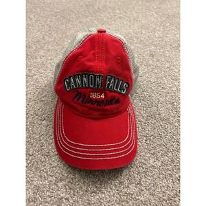 Blue 84 Trucker Hat Unisex OSFA Red Grey Excellent Cannon Falls Minnesota Cap